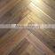 wire brushed Chinese oak herringbone parquet flooring
