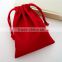 wholesale red color canvas drawstring gift packing bag