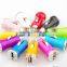 latest hot sale colorful usb car charger for mobile phone for iphone/ipod