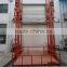 lead rail type hydraulic cargo lift outdoor lift elevators