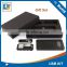 3 in 1 leather usb and slim usb hub and 9000mah power bank custom made black gift box set