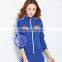 Custom 100% Polyester Womens Sports Sweatshirt With Zipper