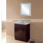Modern 18 inch small size free standing integrated ceramic sink bathroom cabinet vanity