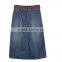 jeans product type girls fashion plus size long dress slim fit distressed flare denim jeans skirts for woman