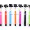 2015 Popular and Mini Monopod Selfie Stick with sillicone rubber case