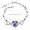 Fashion TEACHER Letter Jewelry Mom Sister Daughter Bracelet TEACHER Heart Shape Beads Crystal Rhinestone For Women Gifts