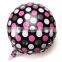 18inch black red polka dot metalic plain helium foil balloons