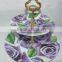 Fine quality 3 tier porcelain hanging cake stand