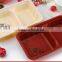 Black red 2 compartment Food grade eco-friendly disposable plastic bento box