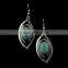 Bohemian Vintage Evil Eye Shape Turquoise Natural Stone Dangle Earrings For Women