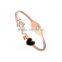 new products 2016 rose gold plated bracelet enamel stainless steel bangle