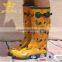 high quality rubber orange rain boot for girls