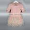 fashion children beads and rhinestones stitch by hand orish feather girls princess party dress