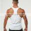 Plain white bodybuilding gym mens stringer tank top wholesale