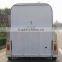 2 horses straight trailer with horse fence