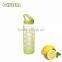 travel glass water bottle/portable drink bottle with food grade silicone sleeve wholesale