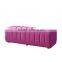 Fancy leather or fabric ottoman purple leather ottoman YO7025