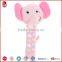 New Promotional soft baby rattle,soft baby toys with animal designs