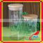 Custom glass jar with bamboo lid air tight storage glass jar J044R