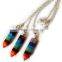 Hot sale multi-colors natural gemstone point pendant necklace