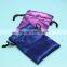 Custom Satin Logo Printing Silk Jewelry Bag Silk Drawstring Bag for Hair Packing