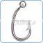 Wholesale custom cheap silver thick stainless steel fishing hooks