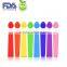High Quality BPA Free Mini Silicone Ice Pop Mold Makers with Connected Lid