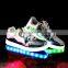 Free Sample Unisex USB Light Luminous LED Shoes Sportswear Sneaker Luminous Casual Shoes Silver