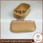 2 Compartment Food Container Bamboo Bento Lunch Box