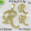 Fashion hot wholesale 316l stainless steel jewelry letter style gold color set