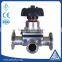 3 way diaphragm valve with stainless steel 316L