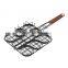 Non-Stick Mini Burger Equipment BBQ Grill Metal Basket