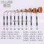 New Arrival 9pcs Silver Golf Foundation Makeup Brush Tools Kit