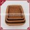 Functional durable rattan handmade fruits and vegetable display basket