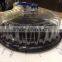 Disposable plastic clear fluted dome and black base cake pastry food domes containers