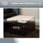 Gloss white and black white marble top side table