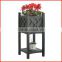 Stand Wooden Planter Boxes Black Finish Patio Flower Planter