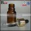 5ml 10ml 15ml 20ml 30ml 50ml 100ml gold glass dropper bottle high quality small glass bottles glass vial hot sale