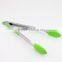 Fresh Green Silicone Stainless Steel Cooking Tongs Kitchen Tools