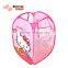 L00089 2017 good quality Collapsible pop up laundry basket/Foldable Hollow Net Mesh Clothes Laundry Basket