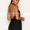 Pleated elastic waist halterneck summer playsuit