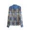 2015 Ladies' fashion long sleeves polyester print high quality direct factory elegant lace tops lehenga blouse designs