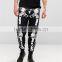 Custom Design Men Casual Pants Halloween Joggers With Skeleton Print Custom Print Cotton Leggings