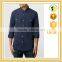new model Navy blue Double Pocket Twill Long Sleeve Casual Shirt