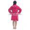 Women Hooded print floor length bath robe