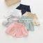 Wholesale summer pure color printing girls casual shorts kids