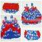 2015 NEW FASHION kids swing top bloomer set wholesale boutique baby girls 4th of july cotton bloomer clothing sets