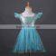 Toddler dress pattern flower natural aqua flutter sleeve girl dress