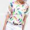 casual style v neck wholesale t shirts girls hot sexy blouse