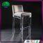 Luxury Step Bar Stool Acrylic Reading Chair Popular Bar Chair With Backrest
